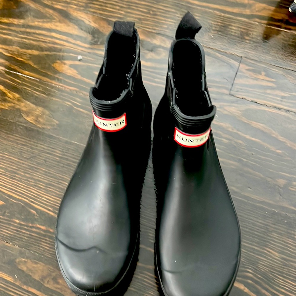 Ankle length black Hunter boots
